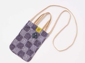 KIZOMÉ kizomé+ バッグ＜コラボレーション＞室町呉袋×KIZOMÉ　ハンドル付ミニショルダー（市松紫）