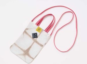KIZOMÉ kizomé+ バッグ＜コラボレーション＞室町呉袋×KIZOMÉ　ハンドル付ミニショルダー（板締灰）